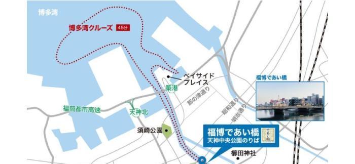 博多灣遊船路線示意圖