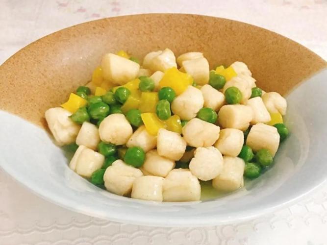 甜豆炒鮮貝成品